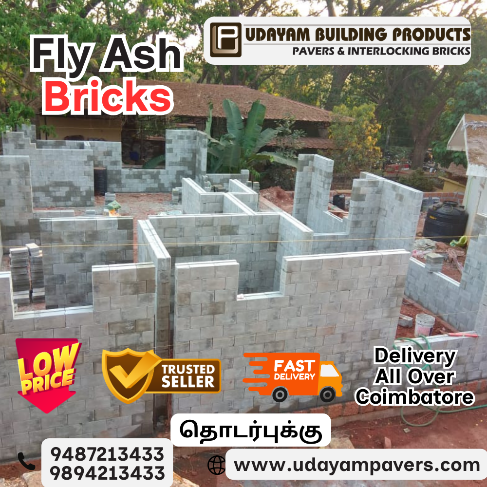FlyAsh Bricks Supplier in Coimbatore